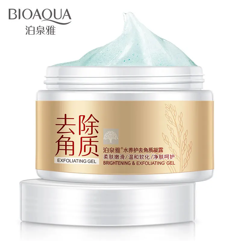 

BIOAQUA Natural Facial Exfoliator Exfoliating Facial Cleanser Whitening Brightening Skin Peeling Cream Gel Face Scrub Removal