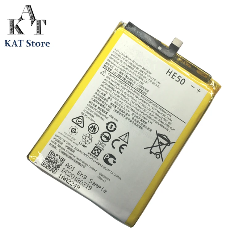 

Phone Battery For Motorola Moto E4 Plus XT1773 XT1775 E5 Plus 5000mAh Lithium Polymer Batteries HE50 Rechargeable Accumulator