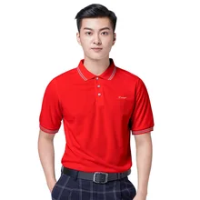 Мужские рубашки для гольфа с коротким рукавом, дышащая мягкая летняя спортивная одежда, мужская быстросохнущая рубашка для гольфа с пуговицами спереди, топы D0665