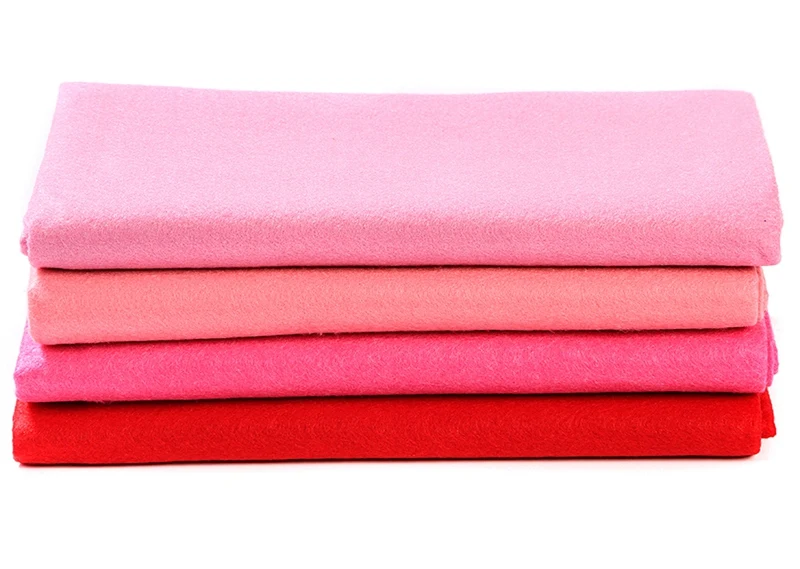 90X92 см красная серия супер мягкое войлочное тканевое полотно Чистый Розовый нетканый материал 1,4 мм для домашнего шитье украшения для DIY сделанные вручную куклы