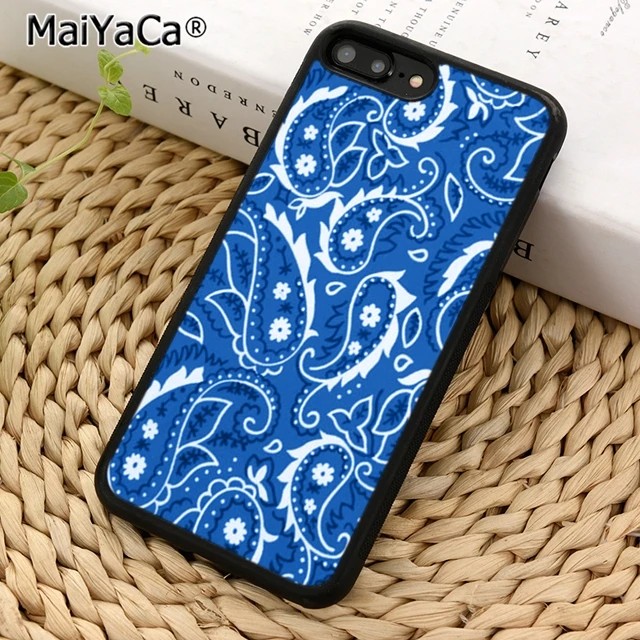 MaiYaCa Королевский синий бандана чехол для телефона iPhone 5 6 7 8 plus 11 pro X XR XS max Samsung S6 S7 edge