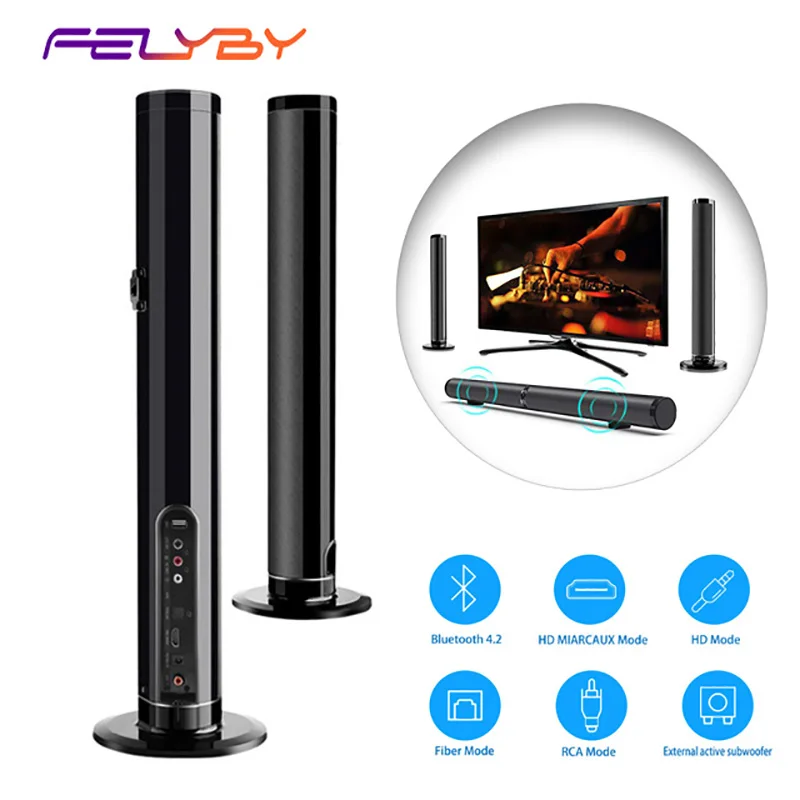 

FELYBY LP-1807 Wireless Bluetooth Speaker Soundbar TV home theater Audio speaker Separate column AUX TF Speakers with Microphone