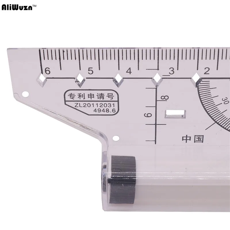 1 шт. 6 + 6cm-centering Универсальный правитель студенческие учителя на практике рисунок геометрический науки и Технология сопоставление ролик