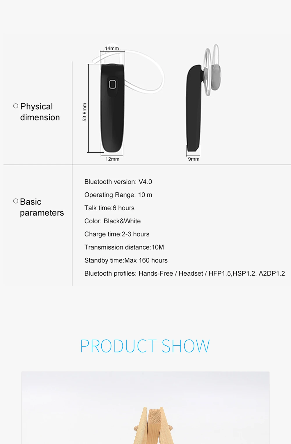 YODELI B1 Mini Earbud Wireless Bluetooth Earphone with Microphone for Car Mobile Phone Sport Noise Reduction Headset Headphones (10)