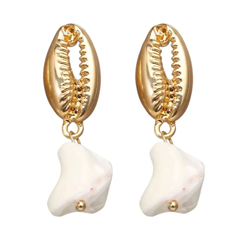 2019 New Popular Creative Metal Shell Earpiece Artificial Pearl Pendant Earnail For Women