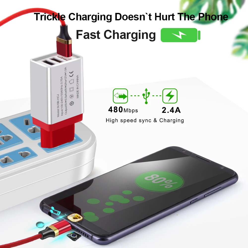 Кабель Marjay 2.4A USB Type C нейлоновый кабель для быстрой зарядки Samsung S8 S9 S10 Note 9 Xiaomi mi6 mi8