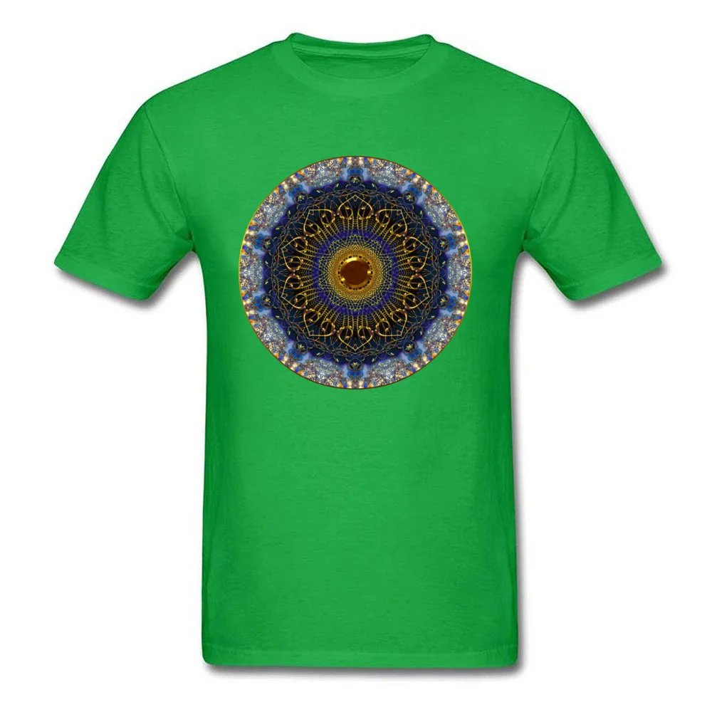 GOLD MANDALA DESIGN T SHIRT 65_green