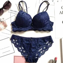 New 2019 Bra Brief Set Sexy Thongs Women Bra Set Push Up Lace Underwear Set Intimate Underwire Bra Panty Set trendy push up spaghetti strap underwire lace bra set for women
