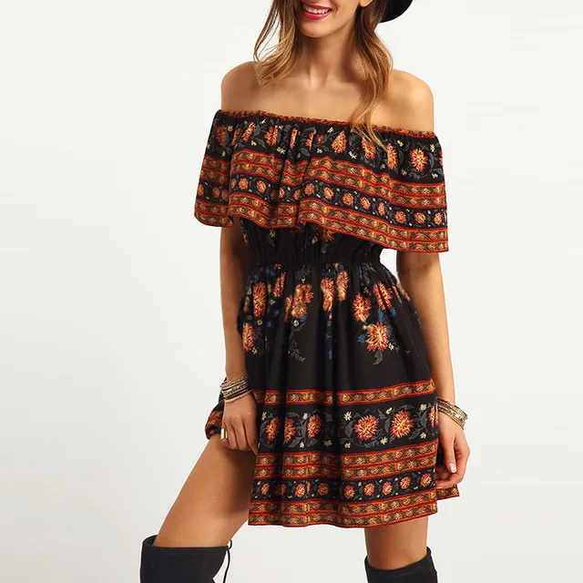 bohemian style short dresses