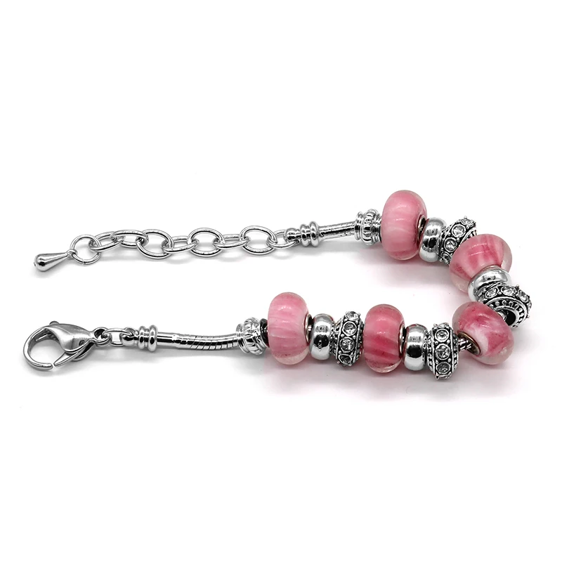SANYU стиль Модный темперамент медный браслет розовый Глазурь бисер женский браслет Пандора подарок на праздник BR-1600