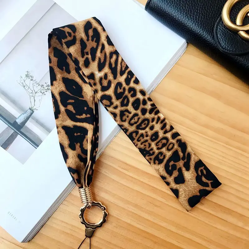 Mobile phone with cartoon cute leopard zebra pattern lanyard neckband key ID card S for Huawei USB badge holder DIY lanyard - Цвет: 1