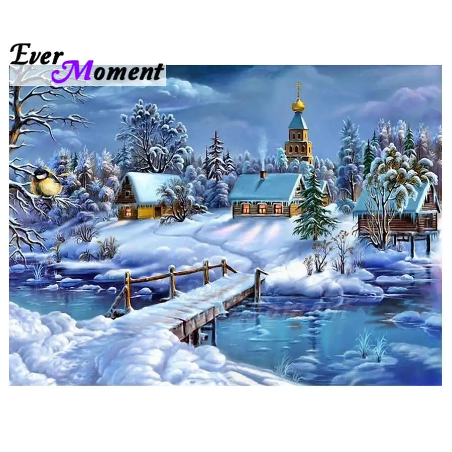 Картина с алмазной вышивкой Ever Moment полностью квадратная Алмазная мозаика