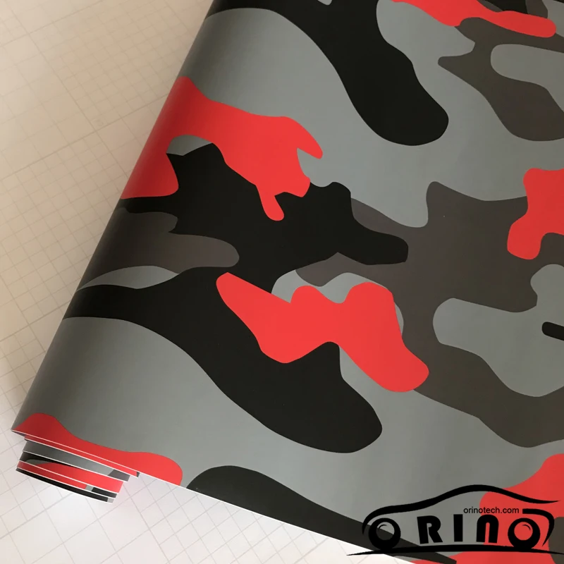 Black Red Grey Vinyl Film-5