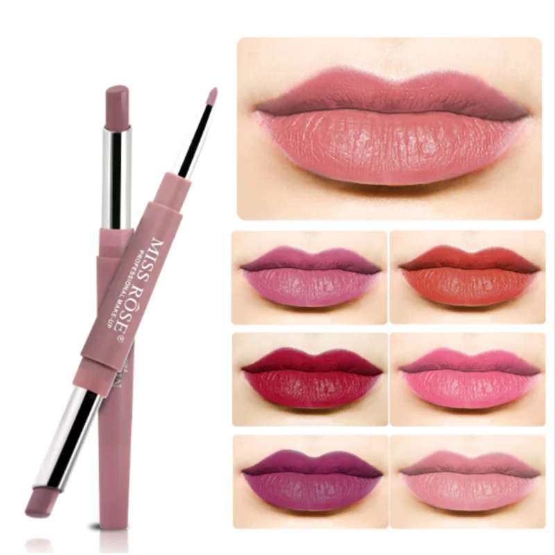 

Double-end Matte Lipstick Full Professional Waterproof Make Up Lipstick Long-Lasting Cosmetics Korean Style Tint Lips for Women