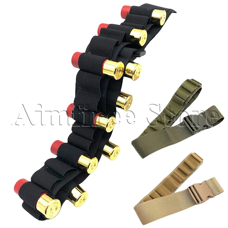 

Tactical 27 Rounds Shotgun Shell Bandolier Belt 12 Gauge Ammo Bullet Cartridge Waist Holder Belt 135cm
