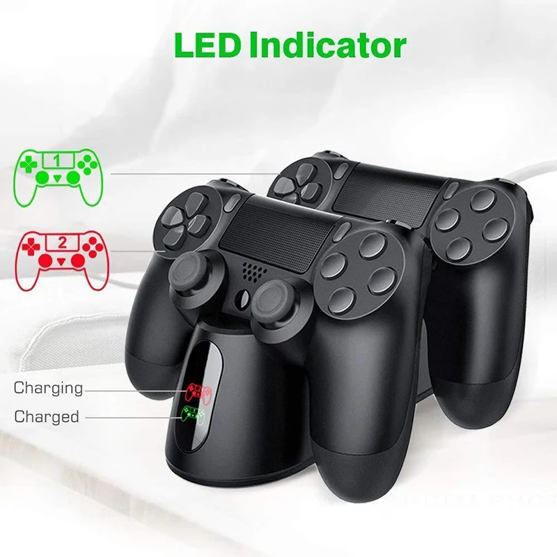 

Dual Fast Charger Charging Dock Station Stand Gamepad for PS4 Controller @JH
