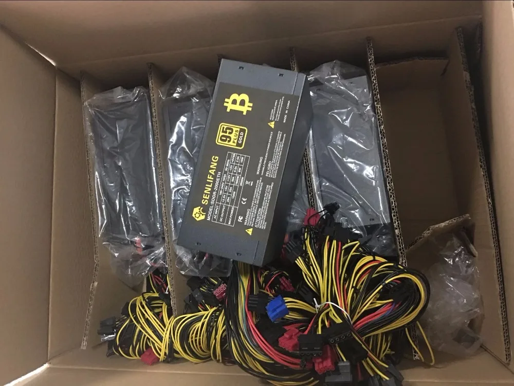 Поддержка 8 GPU карт 2000 Вт источник питания 95 Plus Gold ATX12V V2.31 ETH для майнинга монет