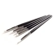 Кисточка для рисования Силиконовая ручка кисточка дерево для нанесения рисунка полый глиняная скульптура формовочная глина лаки для удаления лака DIY Набор инструментов 5 шт./компл