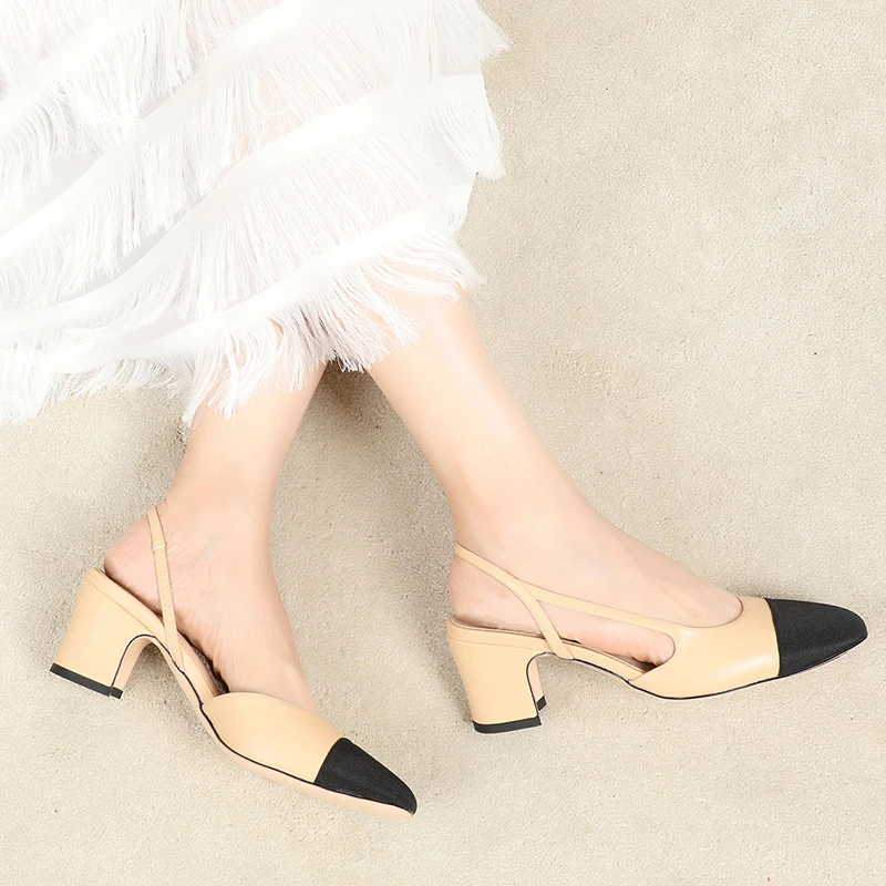 

Web celebrity the same style of small xiangfeng matching color shoes baotou high-heeled sandals 2018 new