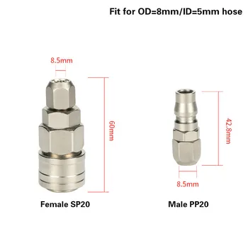 

High Pressure Coupling C type Pneumatic Fitting Connectors Stainless Steel Quick Connector SP20 PP20 SH20 PH20 Air Compressor