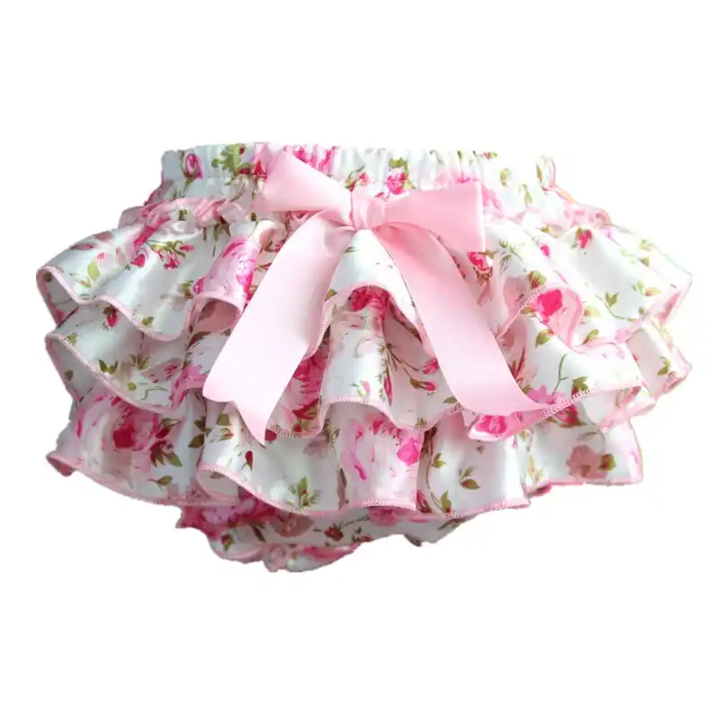 Floral Print Baby Bloomers and Headband Set Newborn Photo Prop Baby Bloomers Satin Bloomers Diaper Cover Baby Girl Photography Prop