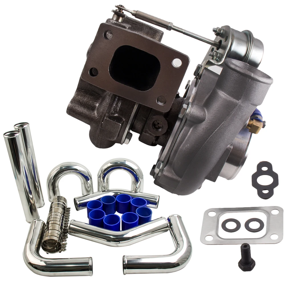 

GT2871 .64 .60 A/R T25 T28 GT25 GT28 GT2860 Turbo charger 3" INCH 76mm Aluminum Universal Intercooler Turbo Piping pipe hose kit