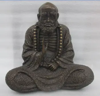 

Elaborate Chinese Old Copper Manual Buddha Bodhidharma Statue
