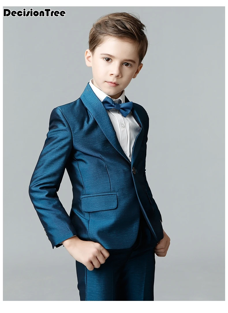 2019 new high quality nimble boys formal suits kids blazer gentlemen's suit sets for school flowers boys lapel wedding suits