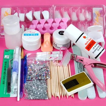 

Acrylic Nail Kit Acrylic Powder Liquid Nail Art Set UV Gel Glue File Brush Kits Nail Glue Nail Cutter Toe Separators 88