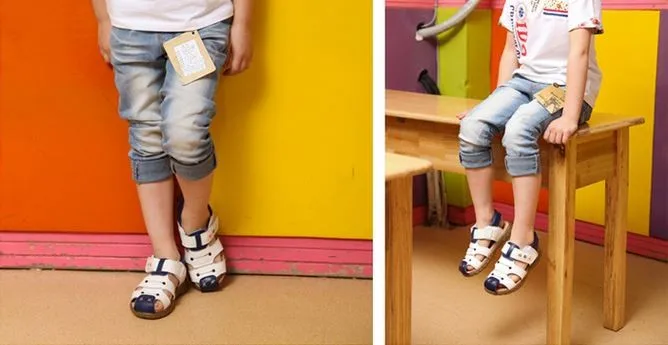 Детская обувь сандалии г. детская кожаная обувь для мальчиков модные сандалии для малышей обувь летние сандалии Детская воловья кожа