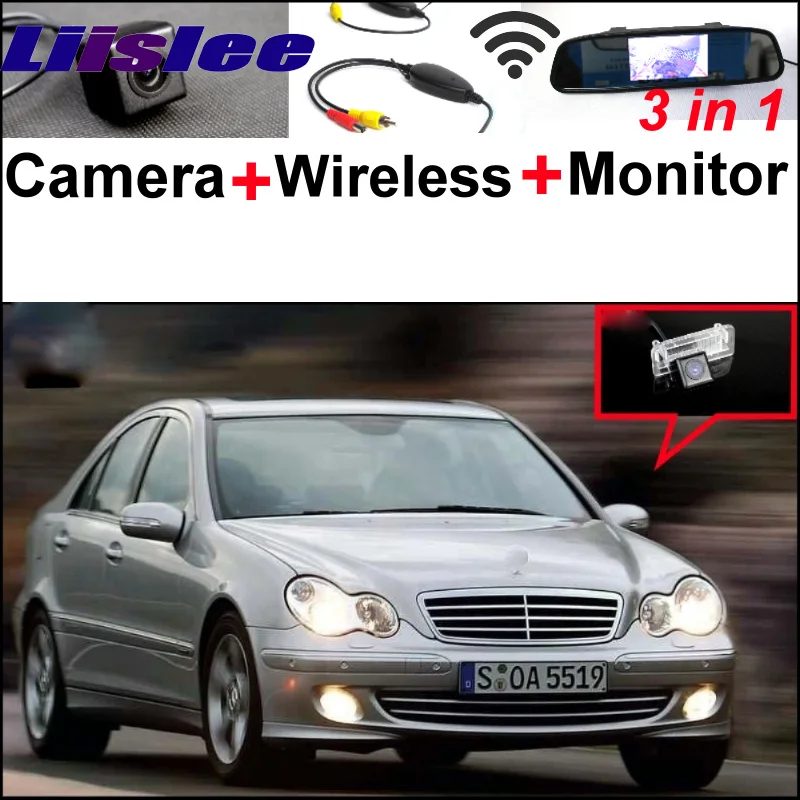 3in1 Special WiFi Camera + Wireless Receiver + Mirror Monitor DIY Parking System For Mercedes Benz MB C180 C240 C260 C32 C55