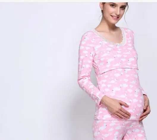 amamentar, pijamas para mulheres grávidas, outono e inverno