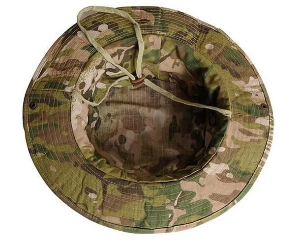 Atacado camuflagem algodão boné de pesca portátil