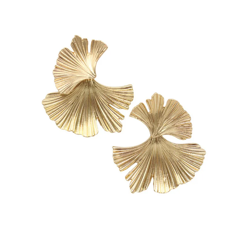 

Fashion Gold Statement Earrings 2019 Big Geometric Earrings For Women Hanging Dangle Drop Earring Leaf Exaggerated Jewelry Gifts