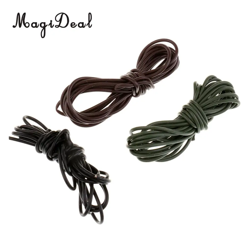 MagiDeal 3Pcs Professional Silicone Rig Tubing 1.0mm Inner Diameter for outdoor  Carp Fishing Hair Rigs Tube Including 3 Colors