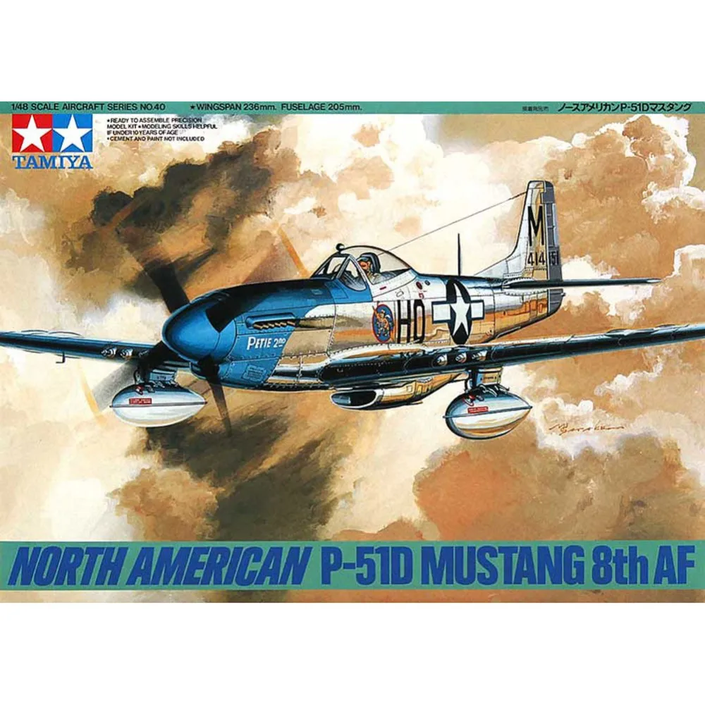 Tamiya 61040 1/48 североамериканский P51D Mustang 8th AF сборка модель ВВС строительные