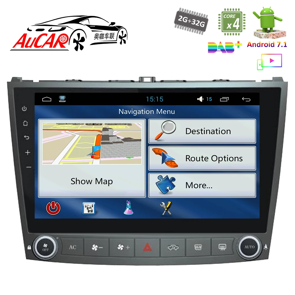 Perfect AuCAR 10.1" Octa Core Android 8.1 2GB+32GB Head Unit Car Radio for Lexus IS250 IS350 2005 2006 2007 2008 2009 2010 2011 4G RDS 5