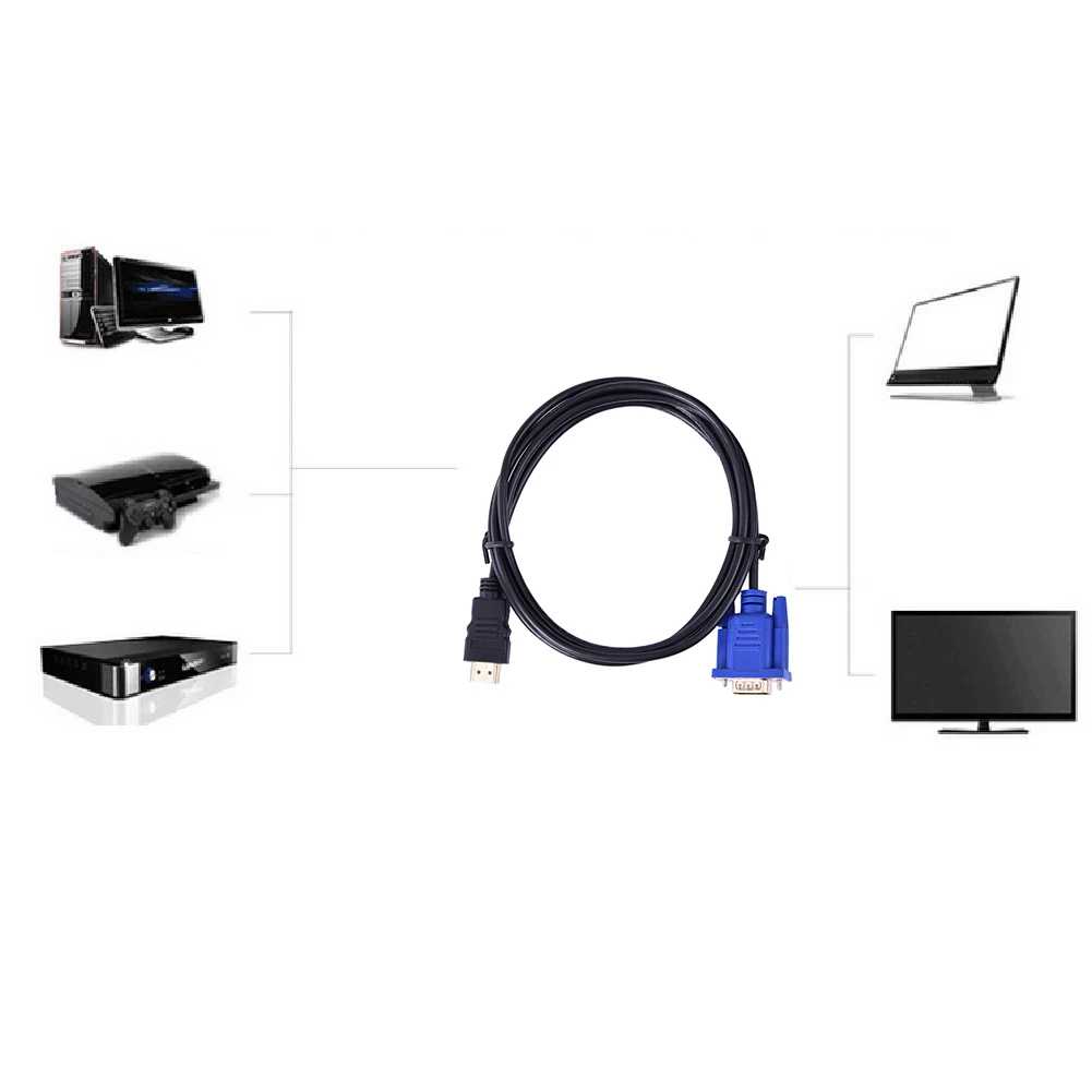 HD Разрешение HDMI VGA 15 контактный дисплей выход аудио кабель штекер видео