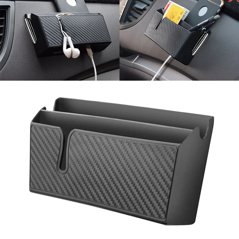 Black Car Multifunctional Phone Charging Hole Storage Box Organizer Holder |
