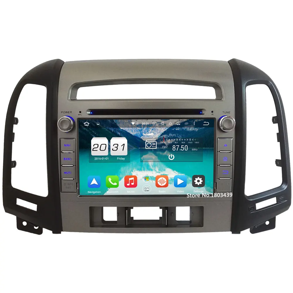 

7" 4G Android 6.0 Octa Core 4GB RAM 32GB ROM Car DVD Radio Stereo GPS For Hyundai SANTA FE 3 Hole 2006 2007 2008 2009-2011 2012