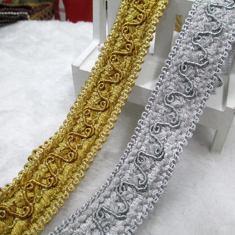 Кружевной отделкой золото vinage вышивка тесьмой кружевной ткани отделка кружевом ленты ручной работы сумка лента швейные DIY