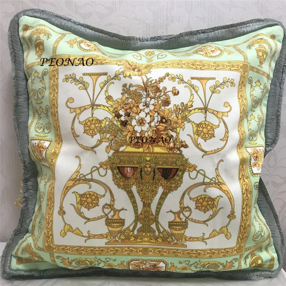 

2018 New Arrivals Light Green Pillowcases for Home European House Decoration Cushion Covers Velvet Matrial