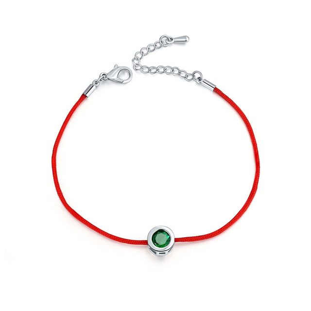 10 Colors Red Rope Bracelet Round 6mm Cubic Zircon Charm Friendship Bracelets & Bangles For Women Wedding Party Jewelry Gift