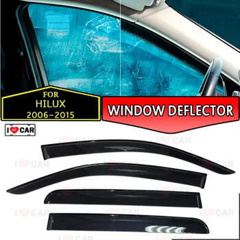 

Window deflectors for Toyota Hilux 2006-2015 car window deflector wind guard vent sun rain visor cover car styling