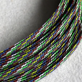 

7 colors mixed - High quality 4mm Braided PET Expandable Sleeving High Density Sheathing Plaited Cable Sleeves