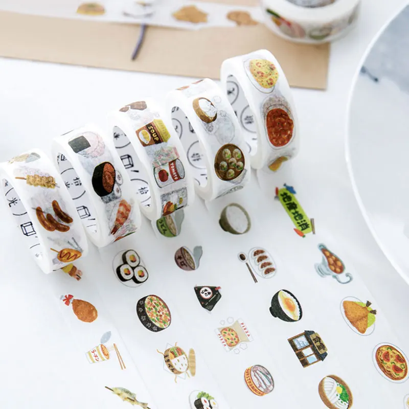 

1 pcs food series 1.5cm X 7m Kawaii washi tape children diy Diary decoration masking tape stationery scrapbooking tool