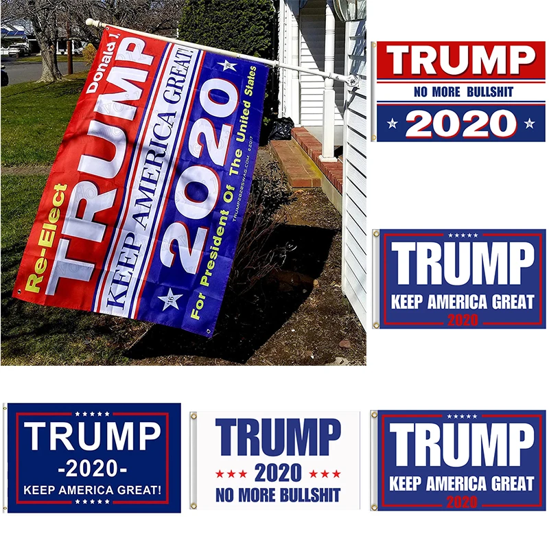 

Trump 2020 Banner Flag Double Sided Printed Flags And Banners Keep America Great Trump Flag Banner Fabirc