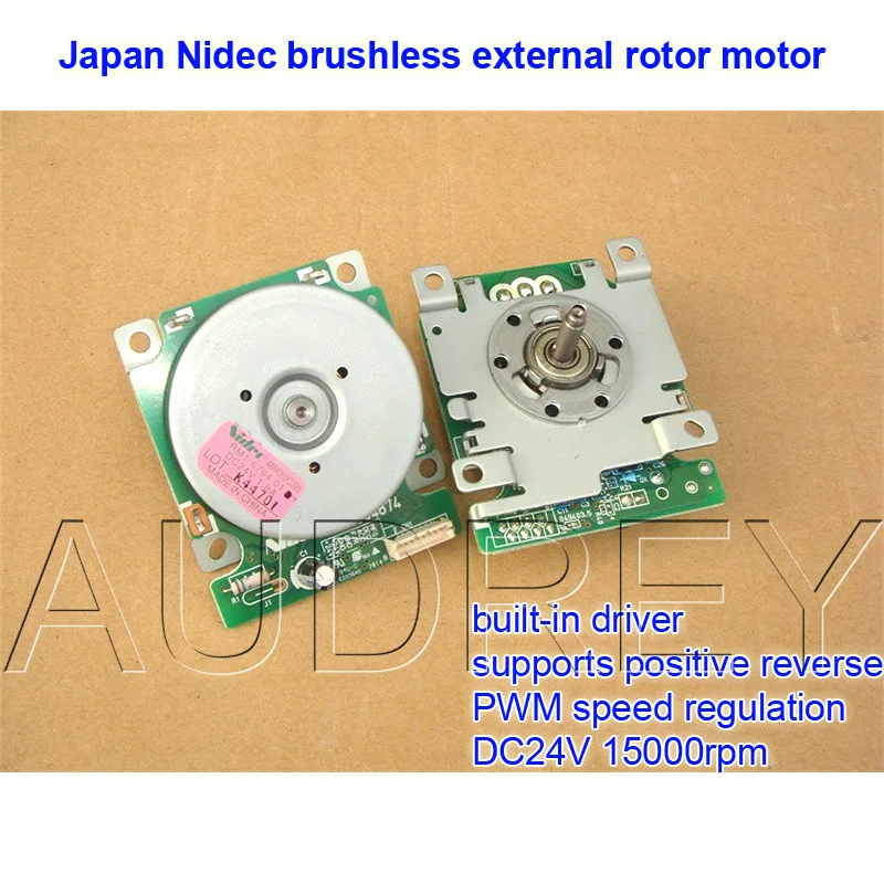 

Japan Nidec brushless external rotor motor built-in driversupports positive reverse PWM speed regulation DC24V 15000rpm