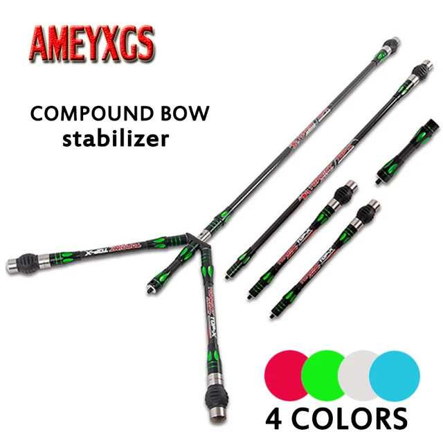  US $109.42 1set Archery Compound Stabilizer Arrow Shooting Balance Carbon Damper Shock 