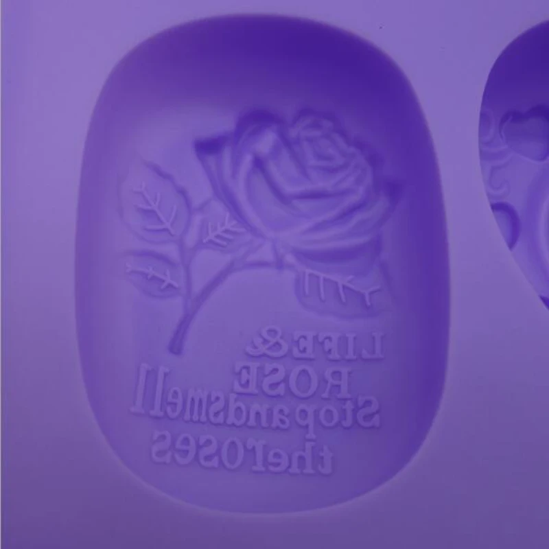 6 отверстий цветок Силиконовое мыло сердце овальной формы 3D мыло формы делая инструменты помадка-украшение для торта кухонные аксессуары Торт Ремесло